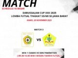 TIM FUTSAL MIN 1 CIAMIS SIAP LANJUTKAN PERJUANGAN DI BABAK 16 BESAR DARUSSALAM CUP XXII